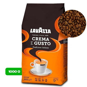 Кава зернова Lavazza Crema e Gusto Tradizione Italiana Coffee beans Лавацца Крема Традиція Італії купаж Арабіки та Робусти 1000г