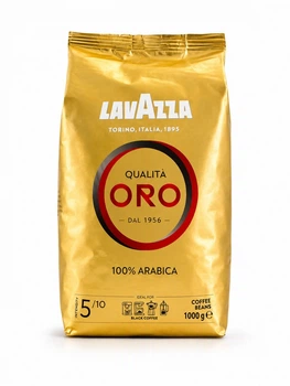 Кава зернова Lavazza Qualità Oro Coffee beans Лавацца Золота якість 100% Арабіка Пакет 1000г