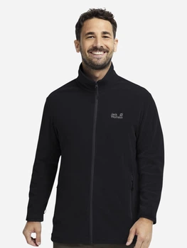 Толстовка флисовая на молнии мужская Jack Wolfskin Taunus 100 Fz M A65793-6000 S Черная (4064886650649)