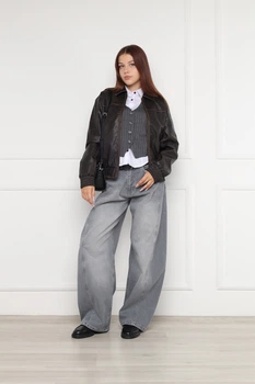 Джинсы женские baggy S цвет серый YUKI ЦБ-00298298