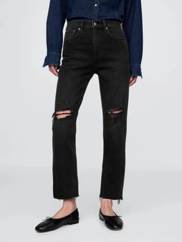 Джинсы Regular Fit женские Gap 353578239 28 Черные (1161391422)