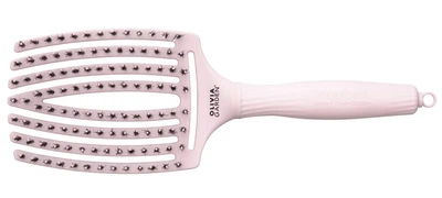 Щетка Olivia Garden Fingerbrush Care Iconic Boar-Nylon Pastel Pink L