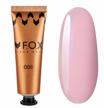 Полигель F.O.X Poly gel Nano 006 розовый с мелким шиммером 30 мл