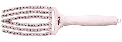 Щетка Olivia Garden Fingerbrush Care Iconic Boar-Nylon Pastel Pink M