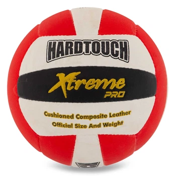 Волейбольний м'яч HARD TOUCH, біло-червоний, розмір 5, PU, 18 панелей, ручний шов, для тренувань та змагань у залі та на вулиці(OB_99E01BC9080F)