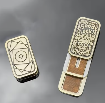 Магнітний слайдер з тактильним ефектом, іграшка-антистрес LUCKY CAT GOLD металева іграшка фіджет, подарунок для дорослого