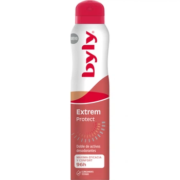 Антиперспирант Byly Extrem Protect Спрей с двойной формулой Защита 96 ч. Без запаха для чувствительной кожи 200 мл (8411104038554)