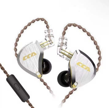 CCA C12 Gold (12 драйверів, з мікрофоном) – Преміальні гібридні Hi-Fi навушники з кришталевою чистотою звуку