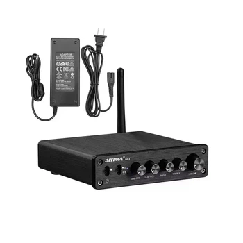Підсилювач звуку AIYIMA A03 Black, 2.1 каналу, Bluetooth 5.0, 50Wx2+100W, блок живлення 24V, TPA3116
