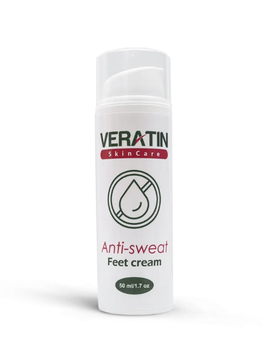 Крем от потливости ног с фарнезолом, Вератин, Flosvita, Veratin Skin Care, 50 мл. флакон