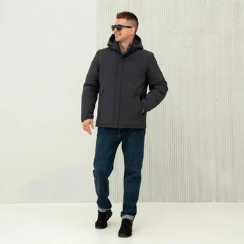 Чоловіча куртка зимова великого розміру UF-Fashion 79-CKF 50 графітовий