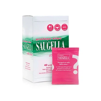 Ежедневные гигиенические прокладки Saugella Cotton Touch 100% хлопок для чувствительной кожи 40 шт