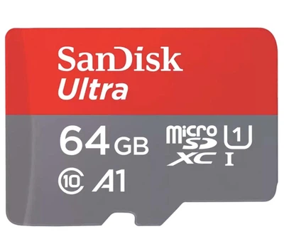 Карта памяти microSDXC SanDisc Ultra 64GB UHS-I U1, для смартфона, камеры, видеорегистратора