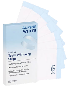 Zestaw pasków do wybielania zębów Alpine White Whitening Strips Sensitive dla zębów wrażliwych 14 szt (7629999035737)