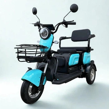 Электроскутер трехколесный EVOBIKE Luna TRIO PRO 1200W 60V 20Ah (2026) со съемным графеновым аккумулятором и пассажирским сиденьем | Синий