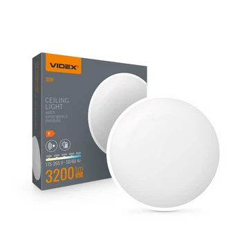 LED Светильник аварийный накладной с датчиком движения VIDEX 30W 2700-6500K 220V