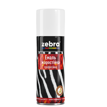 Эмаль аэрозольная термостойкая для металла ZEBRA Professional 20 Серебристый 400 мл