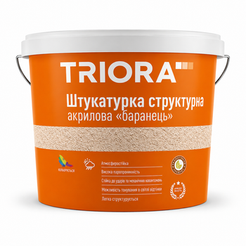 Штукатурка декоративная акриловая для фасадов и интерьеров TRIORA «Барашек» 20 кг