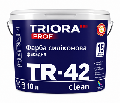 Краска фасадная силиконовая TRIORA TR-42 Clean 10 л