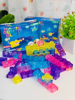 Конструктор Magic Gummy Bloc 56 деталей — м’які силіконові блоки