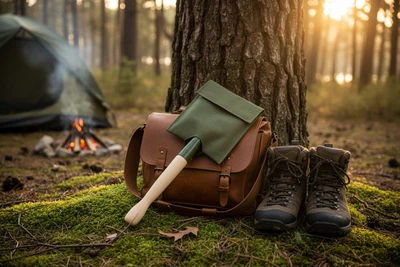 Мала піхотна саперна лопата хакі в чохлі М&М Вид 2 Olive green хакі (214507)