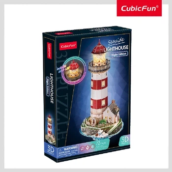 Конструктор-головоломка Cubic Fun 3D Puzzle Night edition Маяк 72 эл, L540H