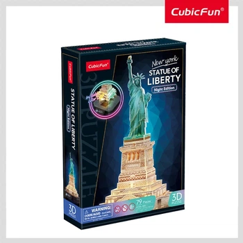 Конструктор-головоломка Cubic Fun 3D Puzzle Night edition Статуя Свободи 79 ел, L536H