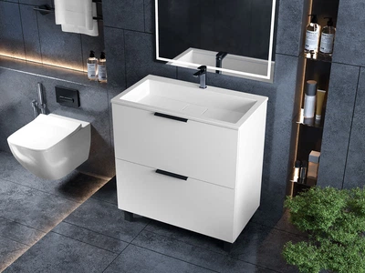 Тумба Status Hartia 80, с умывальником Aria Low 80