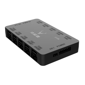 Контроллер вентиляторов Jingpinlu Dual Ten 10 вентиляторов Black