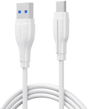 Кабель Bavin U-CB385-C Fast Charging 18W USB-A/Type-C 1 м White (U-CB385-C WH)
