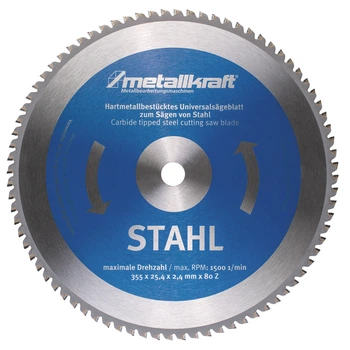 Пильный диск для стали Metallkraft 355 x 2,4 x 25,4 мм Z80, Япония