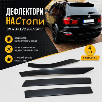 Реснички на стопы BMW Х5 E70 2007-2013 стеклопластик под покраску