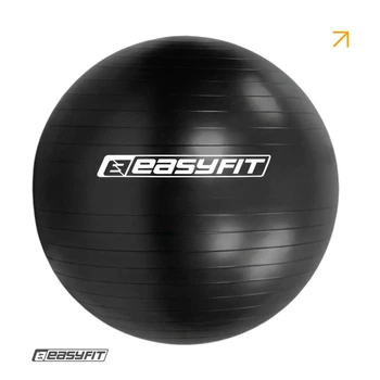 Фитбол EasyFit BalanceBall 85 см черный (гимнастический мяч для фитнеса, упражнений и тренировок)