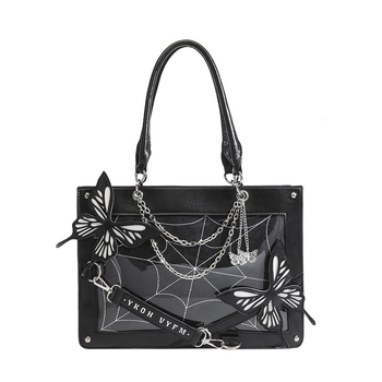 Сумка в стиле Лолита чёрная Lolita Bag Black 35x25x10 см