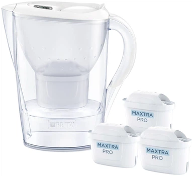 Dzbanek filtrujący Brita Marella Biały + 3 wkłady Maxtra Pro Pure Performance
