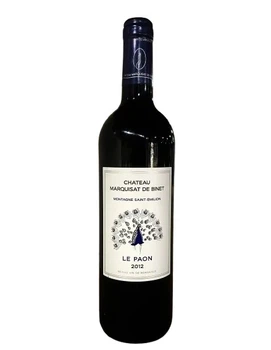 Вино Marquisat de Binet Le Paon 2012 AOC Montagne St Emilion красное сухое 13% 0,75 л