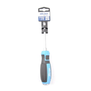 Отвертка ударная - шлицевая с шестигранной опорой 5*100 "Molder" (МТ33002) (12шт/уп)