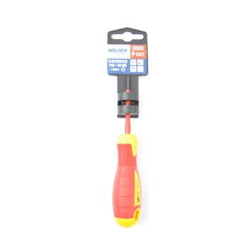 Отвертка крестовая диэлектрическая 0*60 VDE 1000В "Molder" (МТ35103) (12шт/уп)