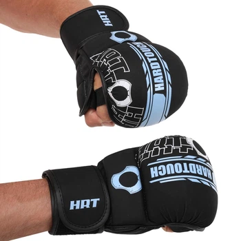Перчатки крабы спарринговые для MMA тренировочные с открытыми пальцами Hard Touch 00126 размер XL Black-Blue