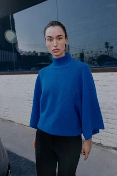 Трикотажний светр із широкими рукавами Zara 5536/213 XL Синій (05536213420XL)