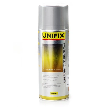 Емаль акрилова Суперхром з дзеркальним ефектом Срібло 400 мл (UNIFIX)
