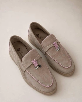 Жіночі лофери Loro Piana Charms Walk 39 бежеві