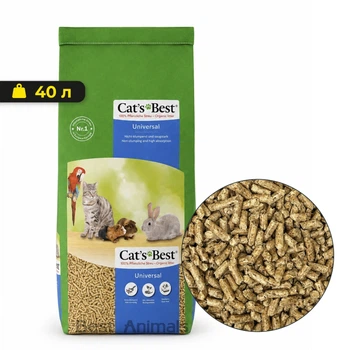 Наповнювач для котячого туалету Cat’s Best Кетс Бест деревний 40 л =22кг (4002973000472)