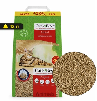 Наповнювач для котячого туалету Cat’s Best Катс Бест деревний 10+2л =5,2кг (4002973191163)