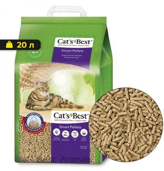 Наповнювач для котячого туалету Cat’s Best Кетс Бест деревний 20 л =10,0кг (4002973217429)