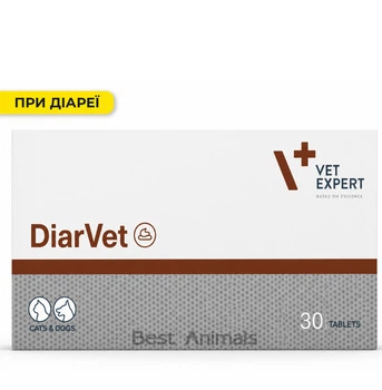 Харчова добавка VetExpert DiarVet при гострій діареї у котів і собак, 30 таблеток (5902414204461)