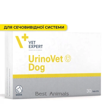 Харчова добавка VetExpert UrinoVet Dog для підтримання функції сечовивідної системи у собак, 30 таблеток (5907752658181)