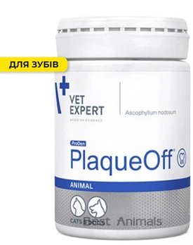 Харчова добавка VetExpert PlaqueOff Animal від зубного нальоту та каменю для котів і собак, 20 г (7350055513288)
