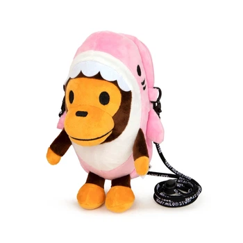 Сумка через плече Bape Baby Milo Mobile Bag акула рожевого кольору.