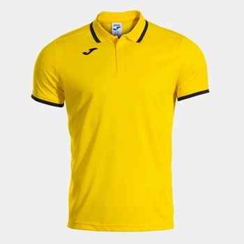 Футболка-поло Joma с воротником желто-черная короткий рукав COMBI PREMIUM 104493.901 Joma XL
